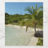 Antiguan Strand Schöne tropische Landschaft Weinetikett (Einzelnes Label)