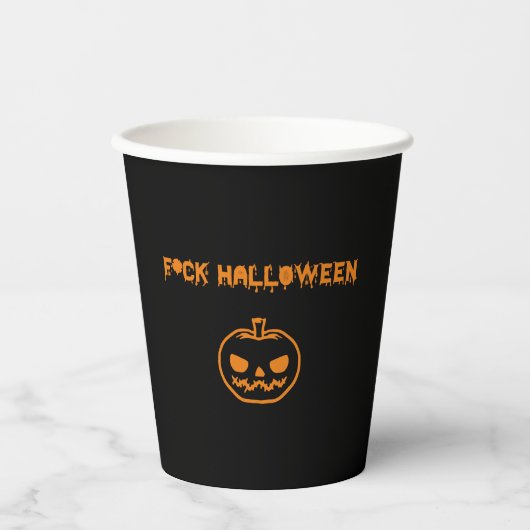 AntiHalloween-Kürbis-Jack-o'-Laterne Pappbecher (Vorderseite)