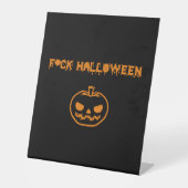 AntiHalloween-Kürbis-Jack-o'-Laterne Sockelschild (Vorderseite)