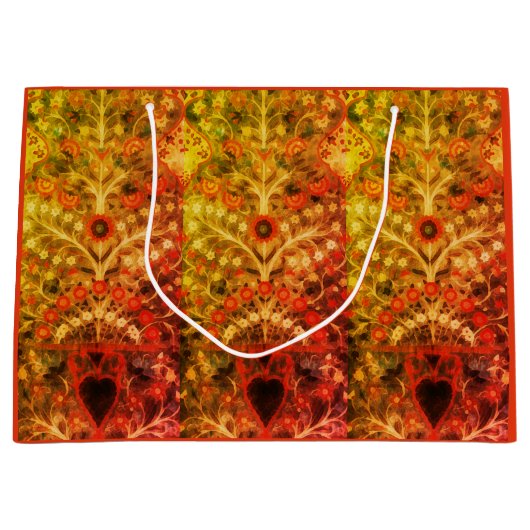 Antiindische Textilgestaltung  Große Geschenktüte (Vorderseite)