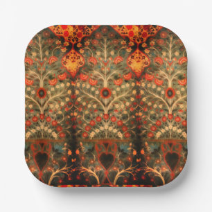 Antiindische Textilgestaltung Pappteller