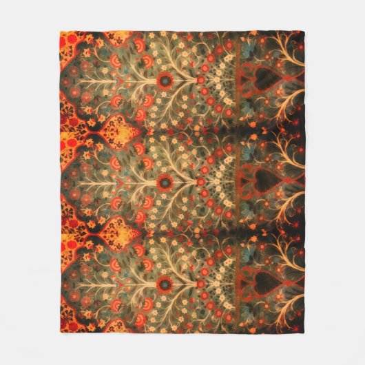 Antiindisches Textildesign Fleecedecke (Vorderseite)