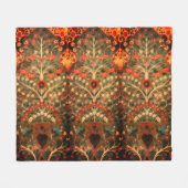 Antiindisches Textildesign Fleecedecke (Vorderseite (Horizontal))