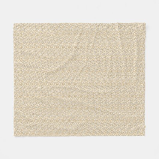 Antik 1940er Jahre Mustard Berry & Leaf Fleecedecke (Vorderseite (Horizontal))