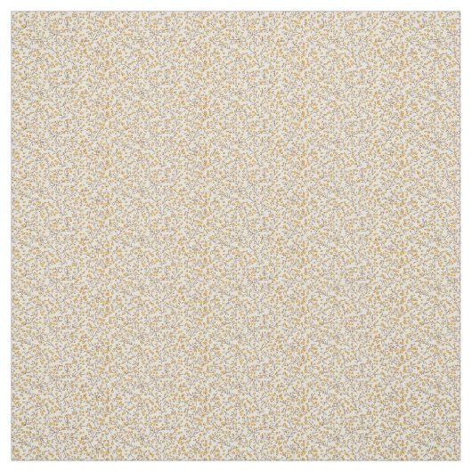 Antik 1940er Jahre Mustard Berry & Leaf Stoff (Muster)