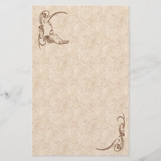 Antik aussehende Schreibwaren Briefpapier (Vorderseite)