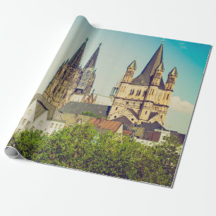 Antik aussehender Koelner Dom in K Geschenkpapier