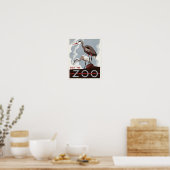 Antik Besuch im Zoo Poster (Küche)