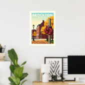 Antik Brockton Massachusetts Poster (Heimbüro)