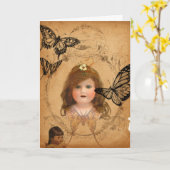 Antik Dollars zum Geburtstag Karte (Gelbe Blume)