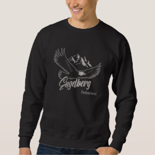 Antik Engelberg Schweiz Berge Adler Sweatshirt