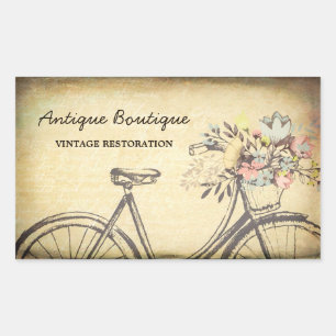 Antik-Fahrrad Antiquitäten Boutique Rechteckiger Aufkleber