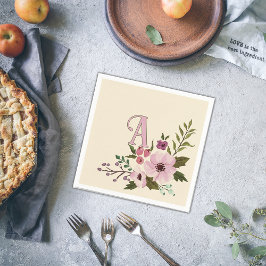 Antik florale Monogramm Serviette