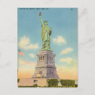 Antik, Freiheitsstatue, New York Postkarte