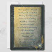 Antik Gold Hochzeit Vow Erneuerung Einladung (Rückseite)