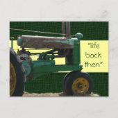 Antik-Green-Traktor-Postkarte - anpassen Postkarte (Vorderseite)