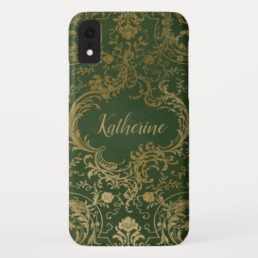 Antik Green und Gold iPhone XR Fall Case-Mate iPhone Hülle (Rückseite)