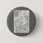 Antik Karte Dänemarks, Danmark in Dänisch, 1905 Button (Vorderseite)