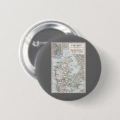 Antik Karte Dänemarks, Danmark in Dänisch, 1905 Button (Vorne & Hinten)