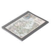 Antik Karte Dänemarks, Danmark in Dänisch, 1905 Notizblock (Linke Seite)