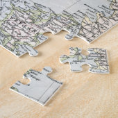 Antik Karte Dänemarks, Danmark in Dänisch, 1905 Puzzle (Seite)