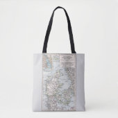 Antik Karte Dänemarks, Danmark in Dänisch, 1905 Tasche (Vorderseite)