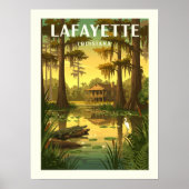 Antik Lafayette Louisiana Poster (Vorne)