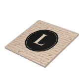 Antik Letter Monogram, Initial Script Writer Fliese (Seite)