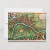 Antik London Street Map von Johannes de Ram, 1689 Einladung (Vorderseite)