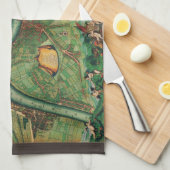 Antik London Street Map von Johannes de Ram, 1689 Geschirrtuch (Viertel Falte)