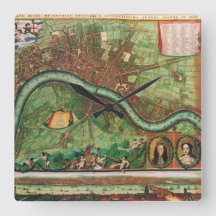 Antik London Street Map von Johannes de Ram, 1689