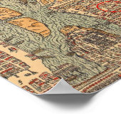 Antik London Wasserstraßen Karte Poster (Ecke)