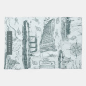 Antik Nautical Geschirrtuch (Horizontal)