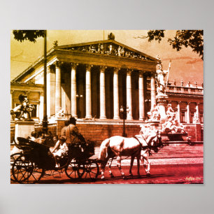 Antik Österreich Wien Parlament Poster