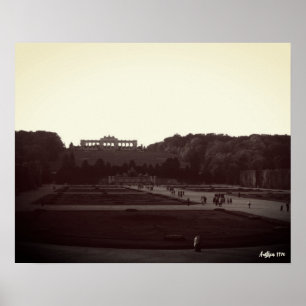 Antik Österreich Wien Schönbrunn Gärten 1970 Poster