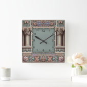 Antik Quadratische Wanduhr (Zuhause)