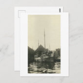 Antik Real Foto Norwegische BootCrew Postkarte (Vorne/Hinten)