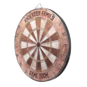 Antik Rosa Rustikal Dartscheibe (Vorderseite rechts)