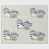 Antik Rustikal Lavendel Neutral Geschenkpapier (Flach)