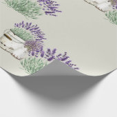Antik Rustikal Lavendel Neutral Geschenkpapier (Ecke)