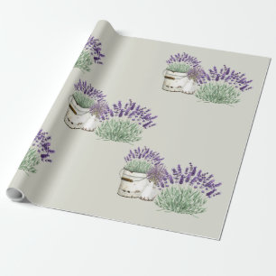 Antik Rustikal Lavendel Neutral  Geschenkpapier