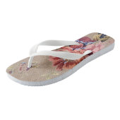 Antik-rustikale Blumenmuster Badesandalen (Schrägansicht)