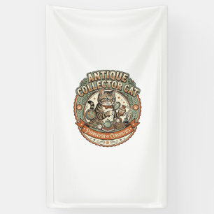 Antik-Sammler-Katze Antik-Sammler-Katze Vintage Banner