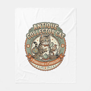 Antik Sammler Katze Antik Sammler Katze Vintage Fleecedecke