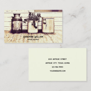 Antik-Shop Sepia Rustikale Landkrüge Visitenkarte