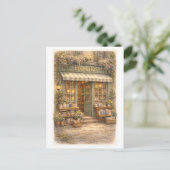 Antik-Style Buchhandlung Postkarte (Stehend Vorderseite)