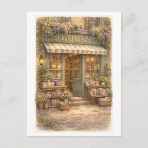 Antik-Style Buchhandlung Postkarte