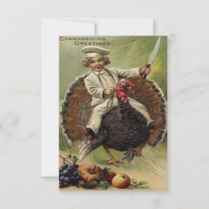 Antik Thanksgiving Karte