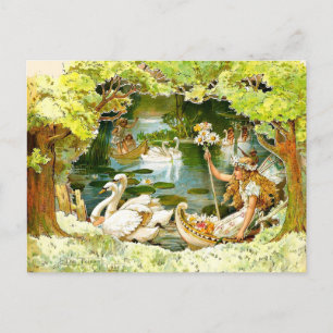 Antik The Fairies Lake Postkarte