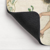 Antik Valentinstag, viktorianisches Mädchen mit Ro Mousepad (Ecke)